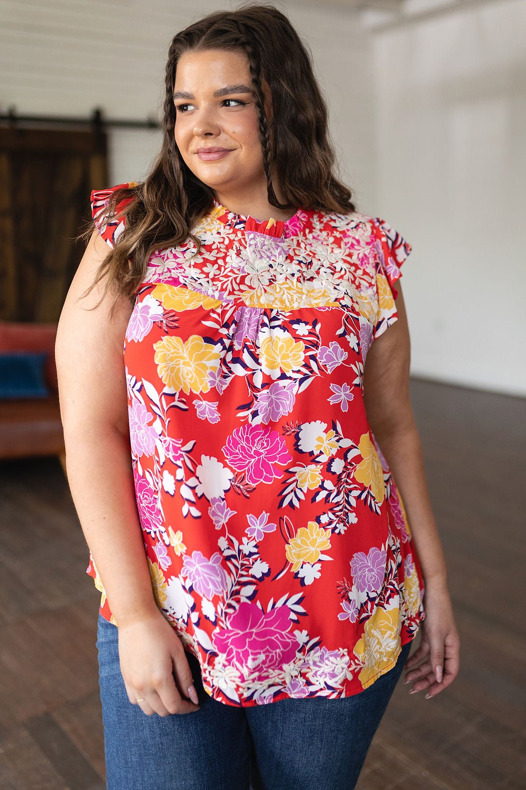 AmongTheFlowersFloralTop10 Among The Flowers Floral Top - Fashion Are Us, LLC