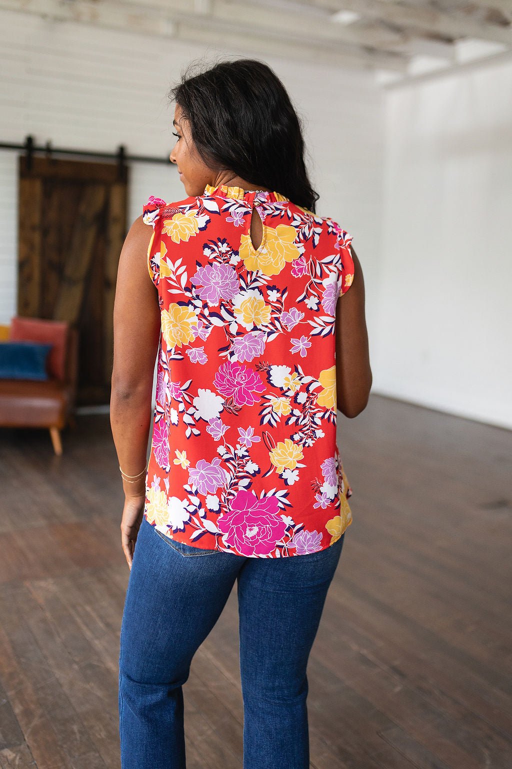 AmongTheFlowersFloralTop5 Among The Flowers Floral Top - Fashion Are Us, LLC