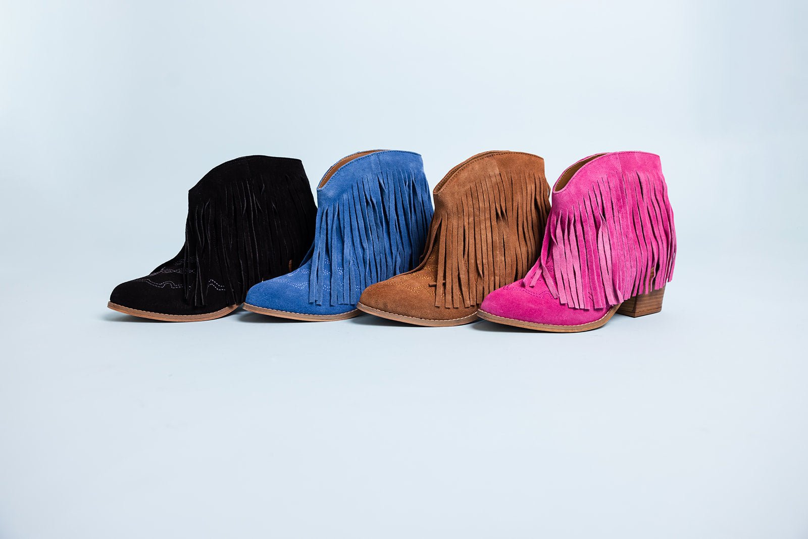Amos02.031_99cc39a2-1aee-4c01-8cbf-781333e6d69e Amos Fringe Ankle Bootie in Magenta Suede Ave Shops