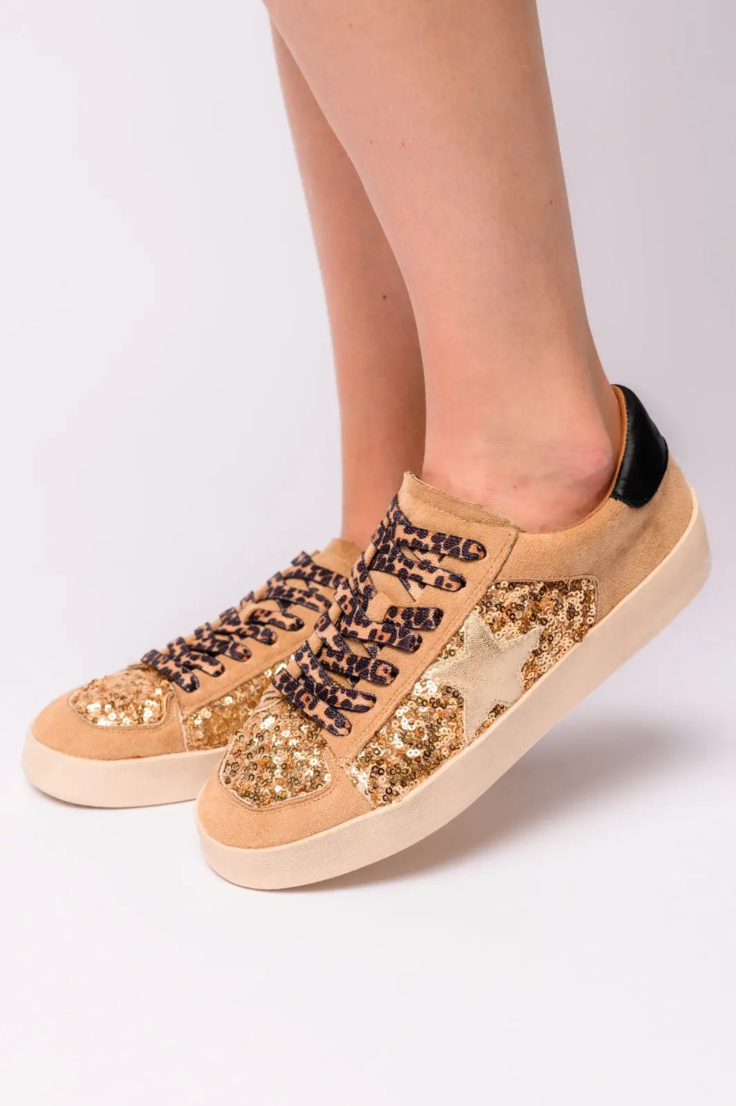 AnotherRoundSneakersinGoldSequins3 Another Round Sneakers in Gold Sequins Ave Shops