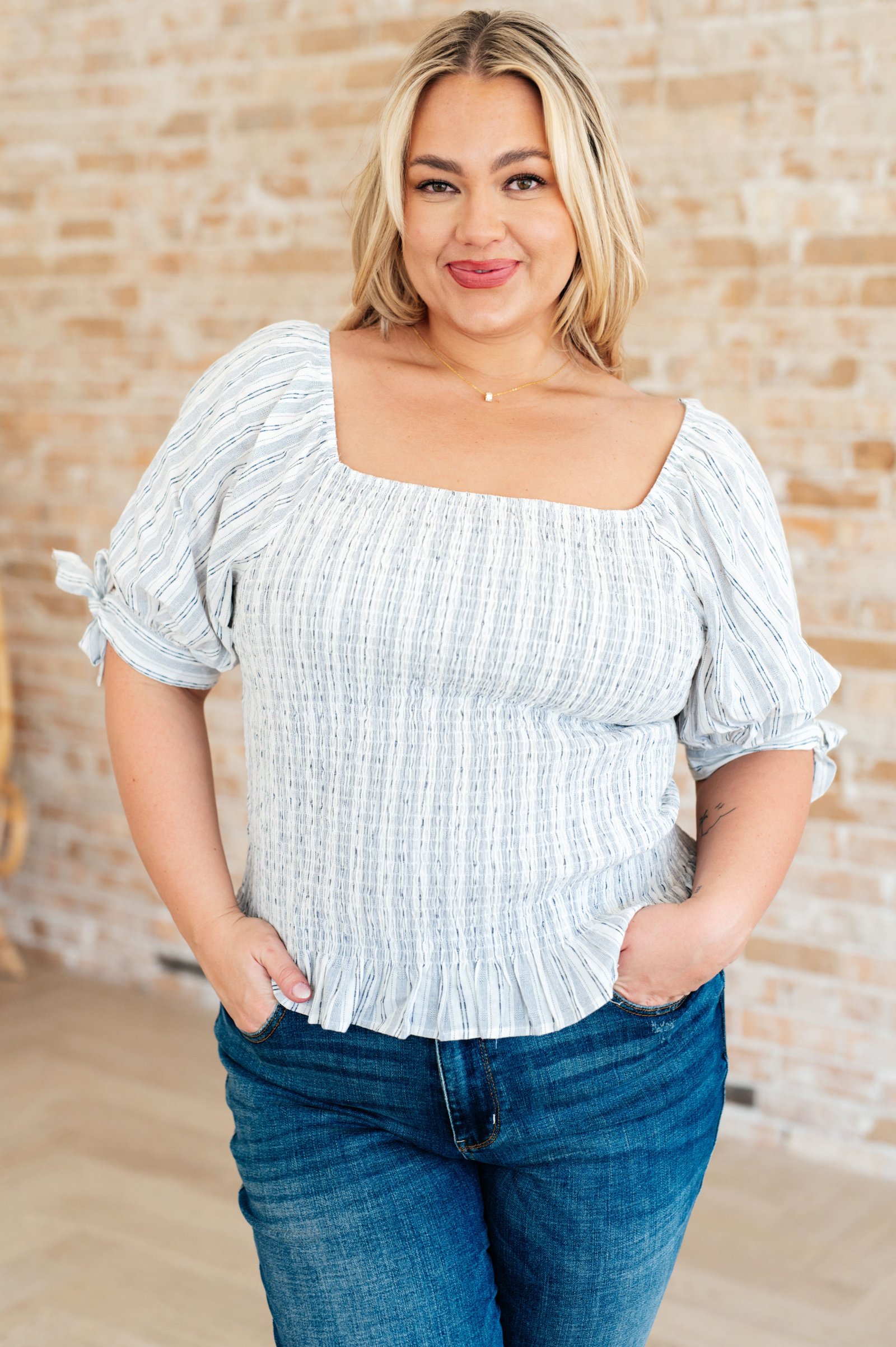 AnticipatingMoreSmockedBlouse8_fbf5ecc3-c838-4099-8e26-e267ae26e539 Anticipating More Smocked Blouse - Fashion Are Us