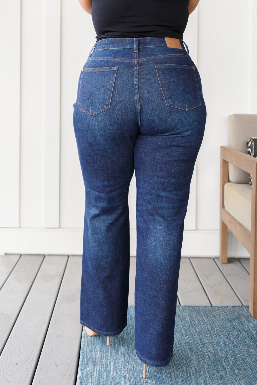 ArloHighRiseButton-FlyStraightJeans5 Arlo High Rise Button-Fly Straight Jeans - Fashion Are Us, LLC