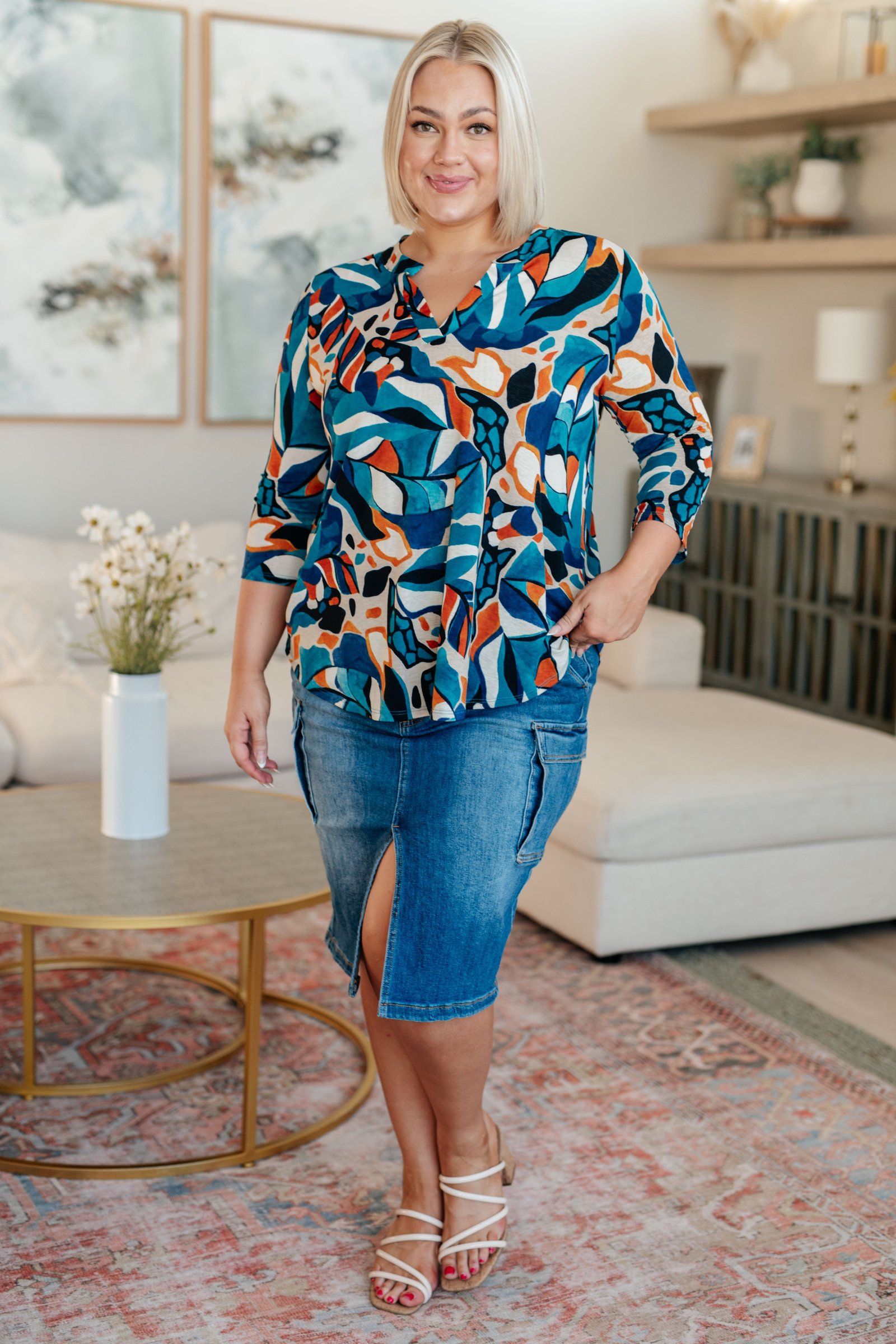 Colors-274 Always Be There Cargo Denim Skirt - Fashion Are Us