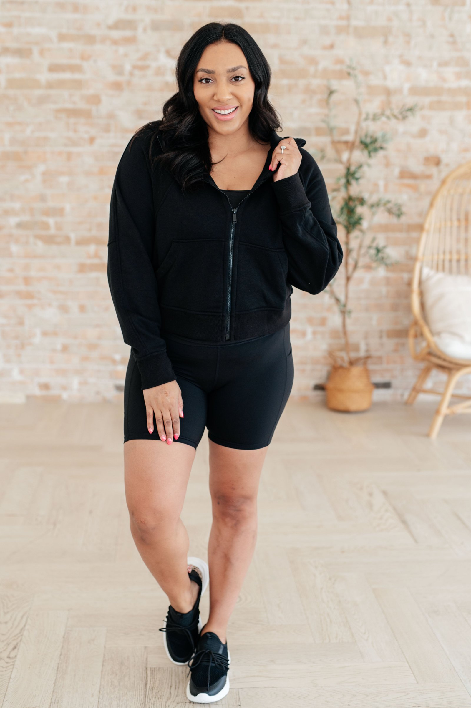 SunorShadeZipUpJacketinBlack10 Always Right Square Neck Tank in Black - Fashion Are Us, LLC