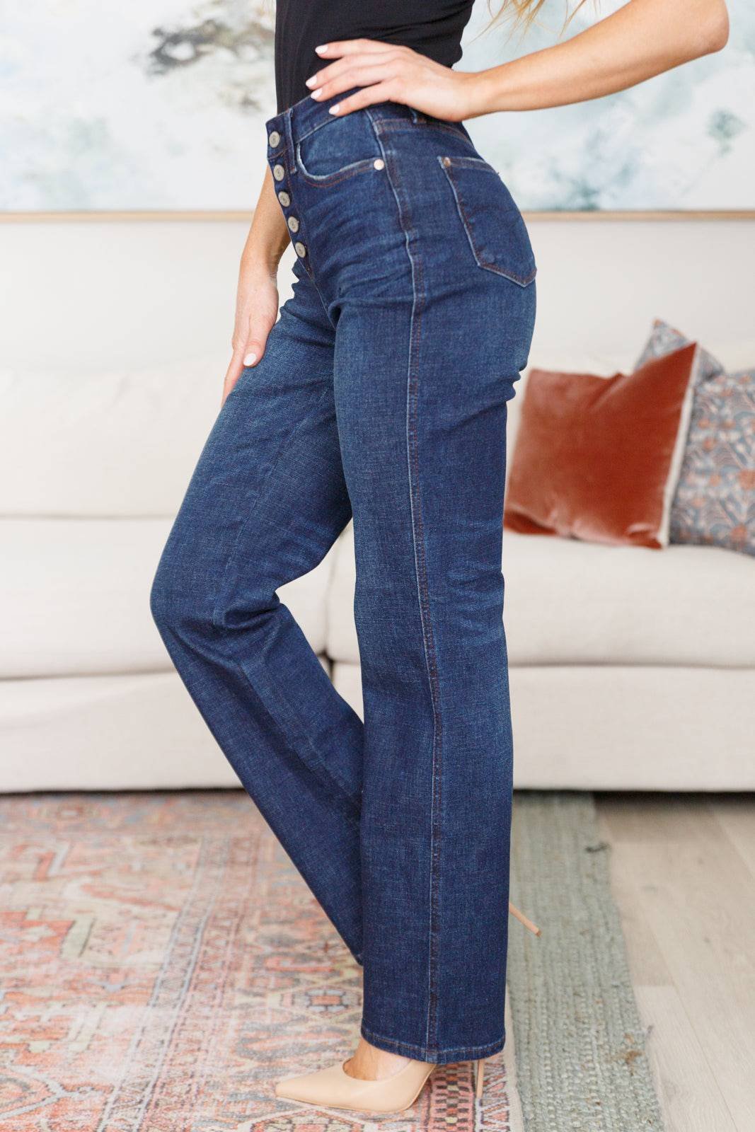 ave-shops-denim-0-24-arlo-high-rise-button-fly-straight-jeans-32538737639476 Arlo High Rise Button-Fly Straight Jeans - Fashion Are Us, LLC