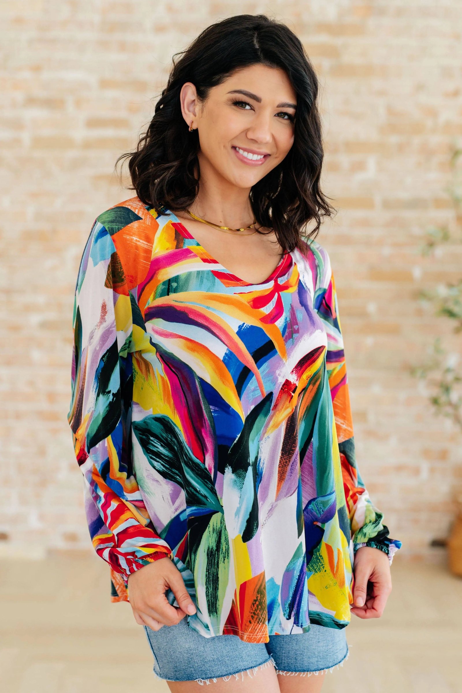 ave-shops-tops-small-all-over-the-world-scoop-neck-blouse-32538149224500 All Over The World Scoop Neck Blouse - Fashion Are Us, LLC